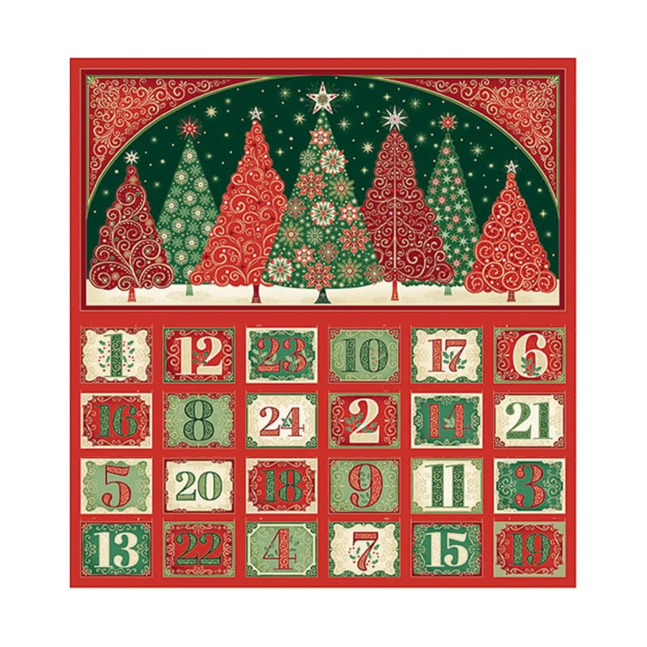 Makower | Advent Panel | Adorn - Christmas Trees