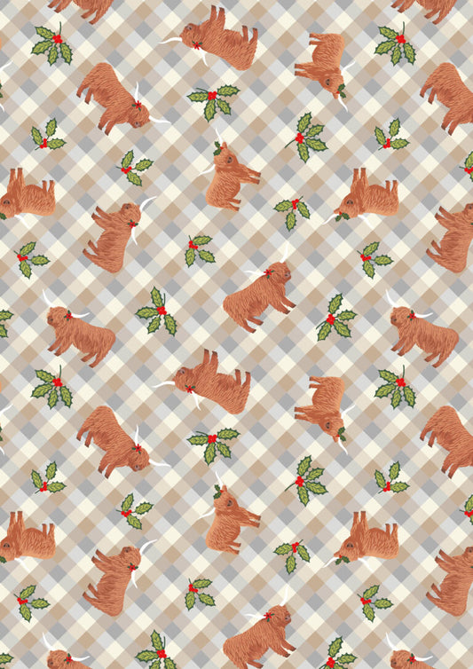 Lewis & Irene | Celtic Christmas | Highlands and Holly Winter Morning Gingham £16pm