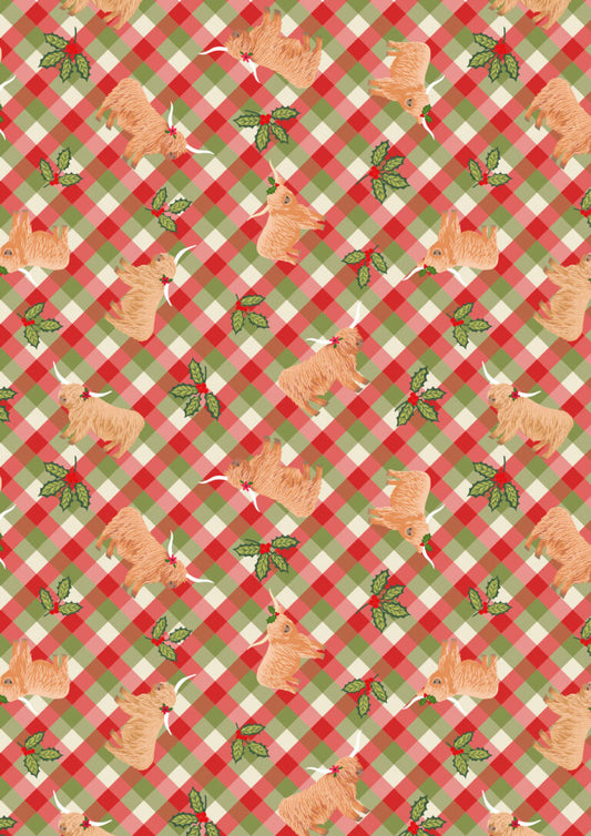 Lewis & Irene | Celtic Christmas | Highlands and Holly Festive Gingham £16pm