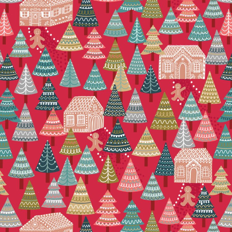 Lewis & Irene | Gingerbread Season | Gingerbread Forest - Red £7pm
