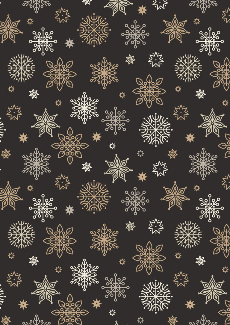 Lewis & Irene | Saariselka | Snowflakes - Charcoal £7pm