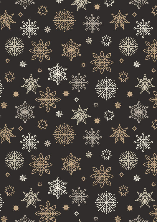Lewis & Irene | Saariselka | Snowflakes - Charcoal £7pm