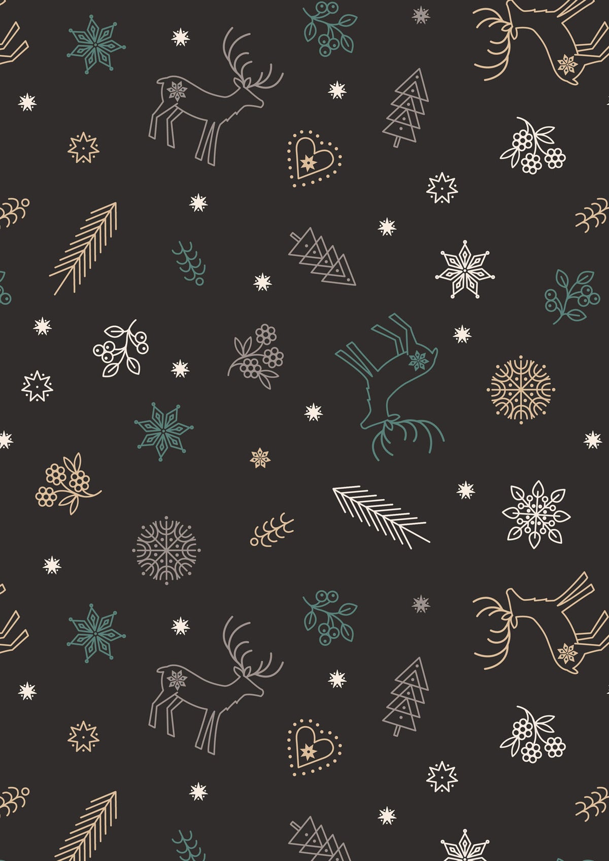 Lewis & Irene | Saariselka | Arctic Forest - Charcoal £7pm