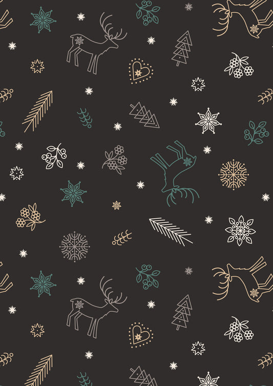 Lewis & Irene | Saariselka | Arctic Forest - Charcoal £7pm