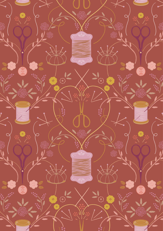 Lewis & Irene | Memory Made | Stitch In Time - Dark Rust £8pm