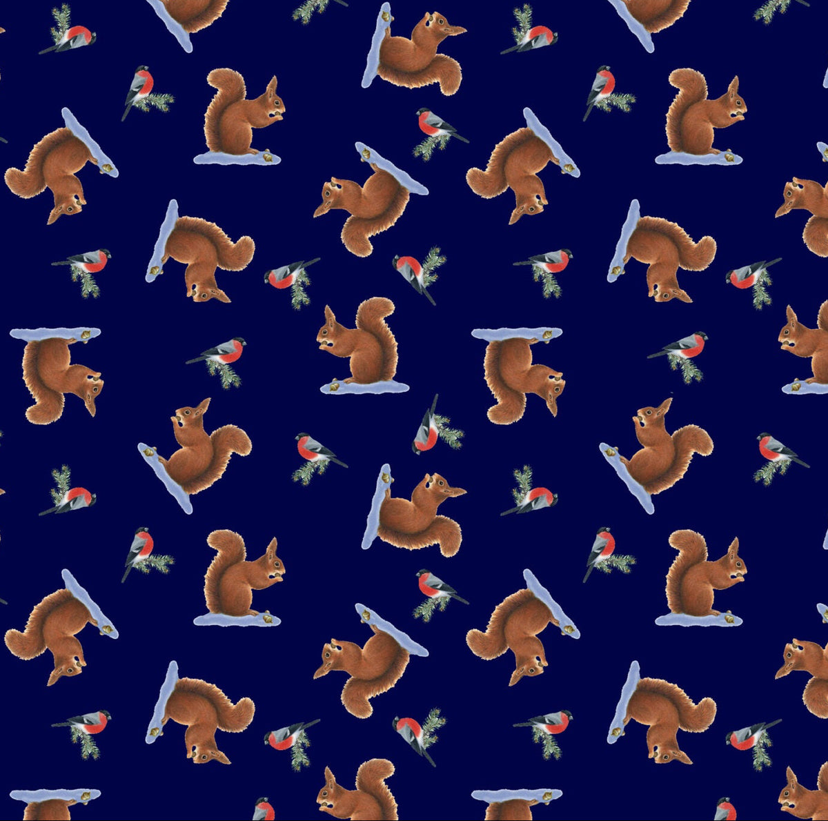 Lewis & Irene | Tomtens Forest Friends | Squirrels - Dark Navy £7pm