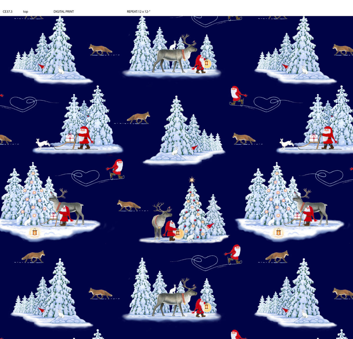 Lewis & Irene | Tomtens Forest Friends | Foxes - Dark Navy £7pm