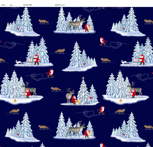 Lewis & Irene | Tomtens Forest Friends | Foxes - Dark Navy £7pm