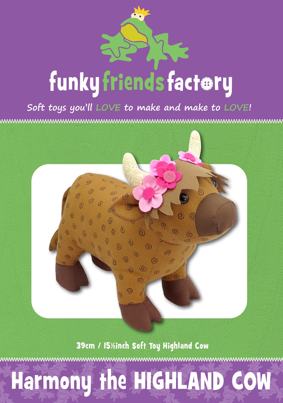 Funky Friends Factory | Harmony The Highland Cow Pattern