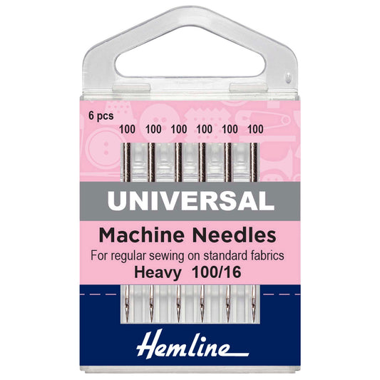 Sewing Machine Needles: Universal: Heavy 100(16): 6 Pieces