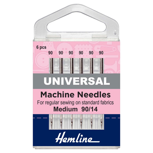 Sewing Machine Needles: Universal: Medium/Heavy 90(14): 6 Pieces