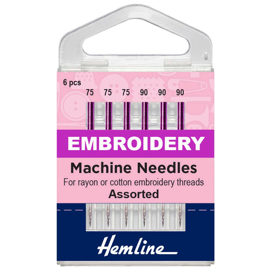 Sewing Machine Needles: Embroidery: Mixed: 6 Pieces