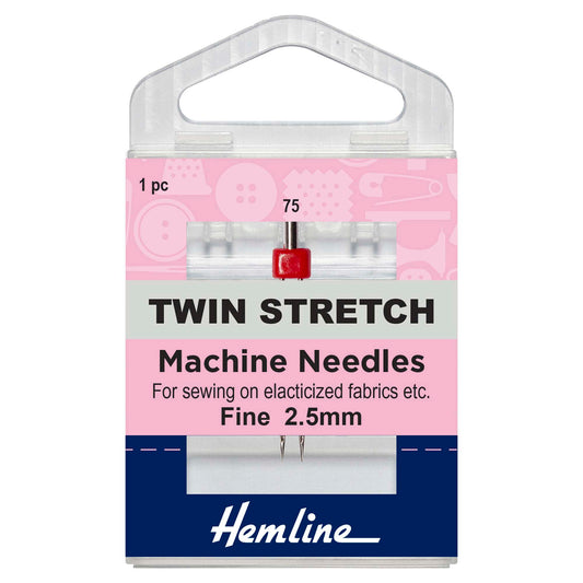 Sewing Machine Needles: Twin Stretch: 75(11), 2.5mm: 1 Piece