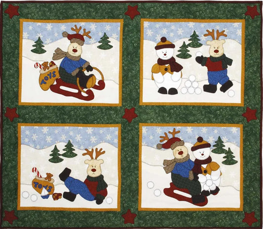 kids Quilts | Run Away Reindeer