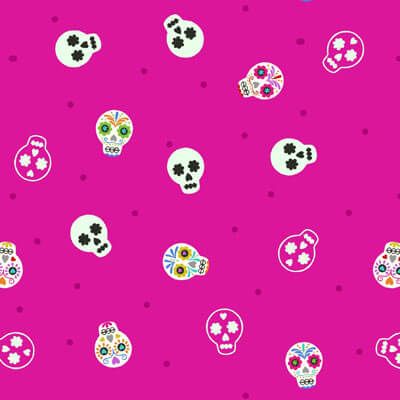 Lewis & Irene | Small Things Glow | Sugar Skulls - Bright pink £7pm