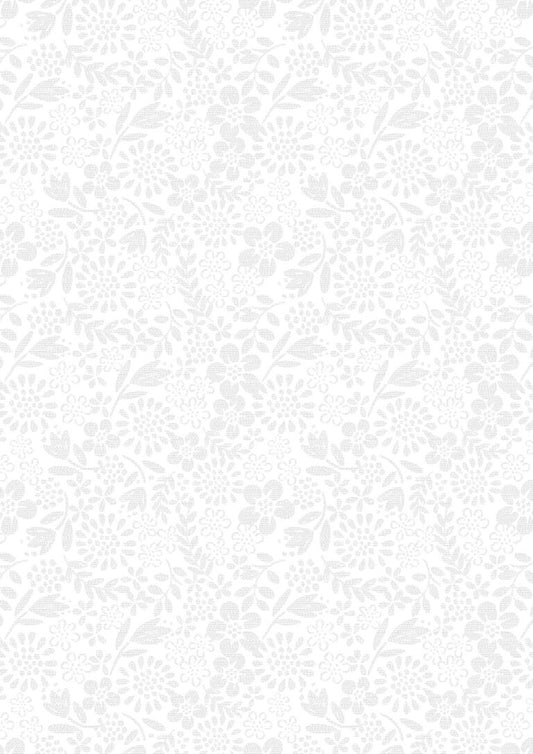 Lewis & Irene | Tiny Tonals | White on White - Flower Garden £14pm