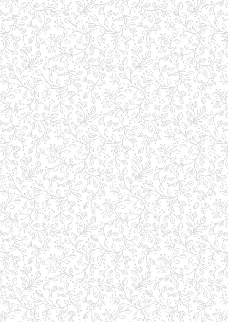 Lewis & Irene | Tiny Tonals | White on White - Forest Vines £14pm