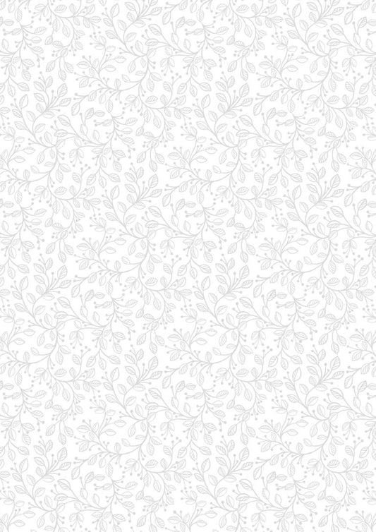 Lewis & Irene | Tiny Tonals | White on White - Forest Vines £14pm