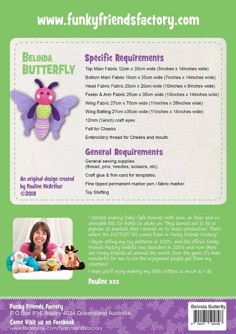 Funky Friends Factory | Belinda Butterfly Pattern