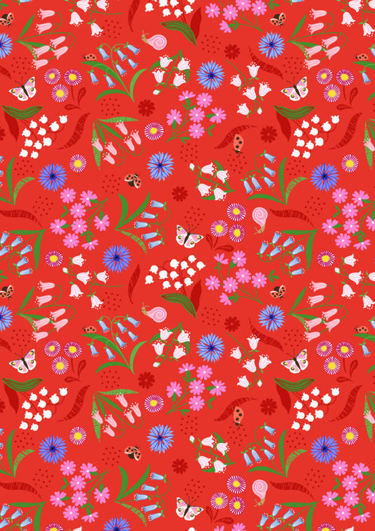 Lewis & Irene | Spring Flowers | Bell Flowers - Red £7pm