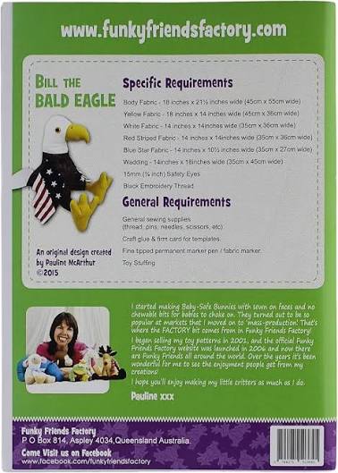 Funky Friends Factory | Bill the Bald Eagle Pattern