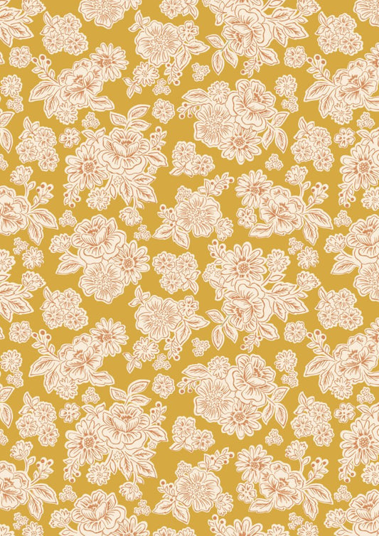 Lewis & Irene | Hannah's Flowers | Flower Blooms on Mustard £7pm