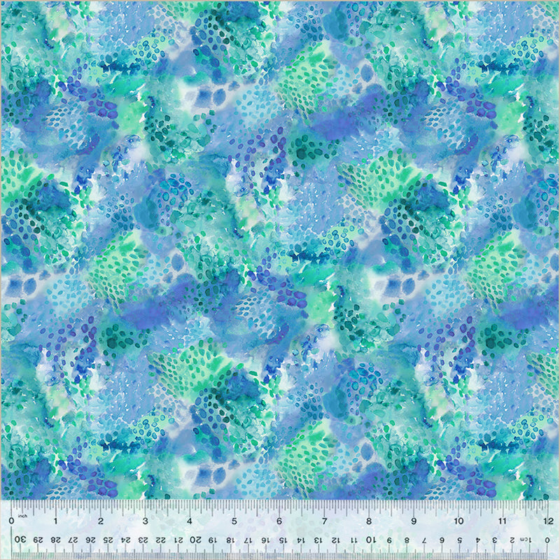 Windham Fabrics | A Hummingbirds Charm | Shimmer - Hydrangea £8pm