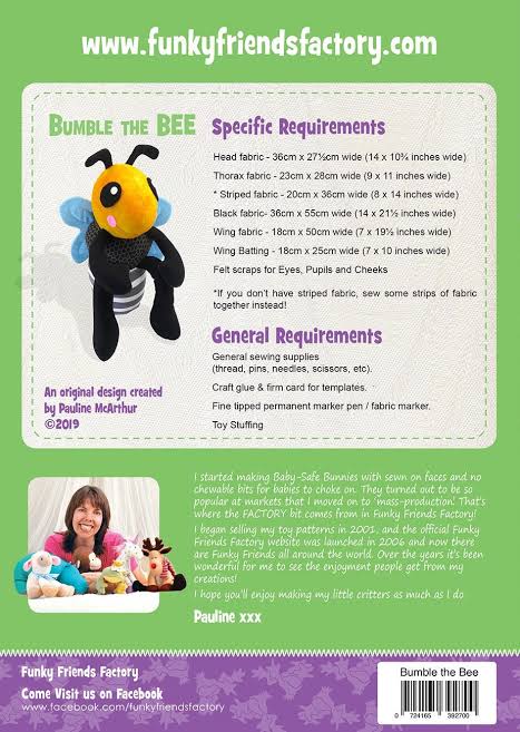 Funky Friends Factory | Bumble the Bee Pattern