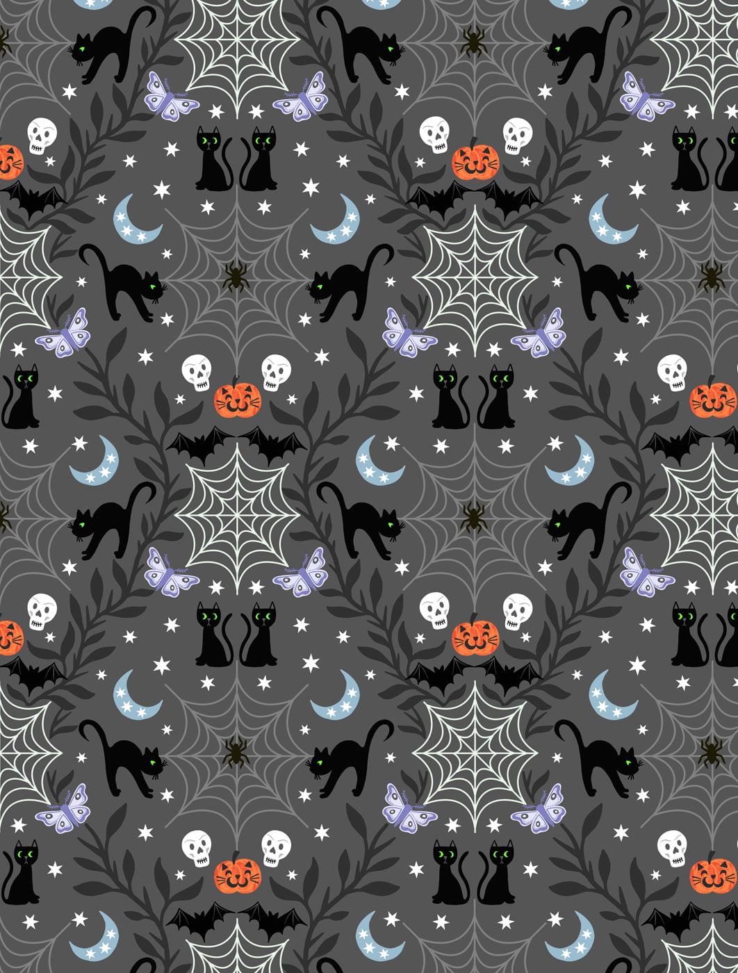 Lewis & Irene | Castle Spooky | Cobwebs & Cats - Grey £8pm