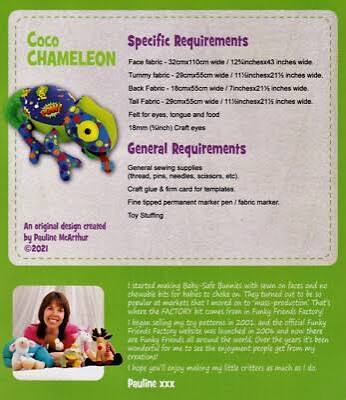 Funky Friends Factory | Coco Chameleon Pattern
