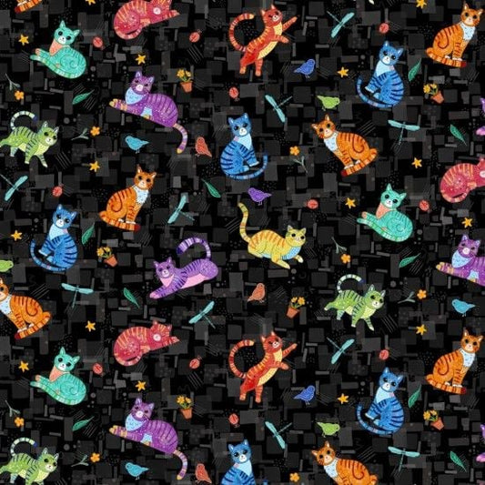 Nutex | Cool Cats | Playful Scatter - Black £14pm