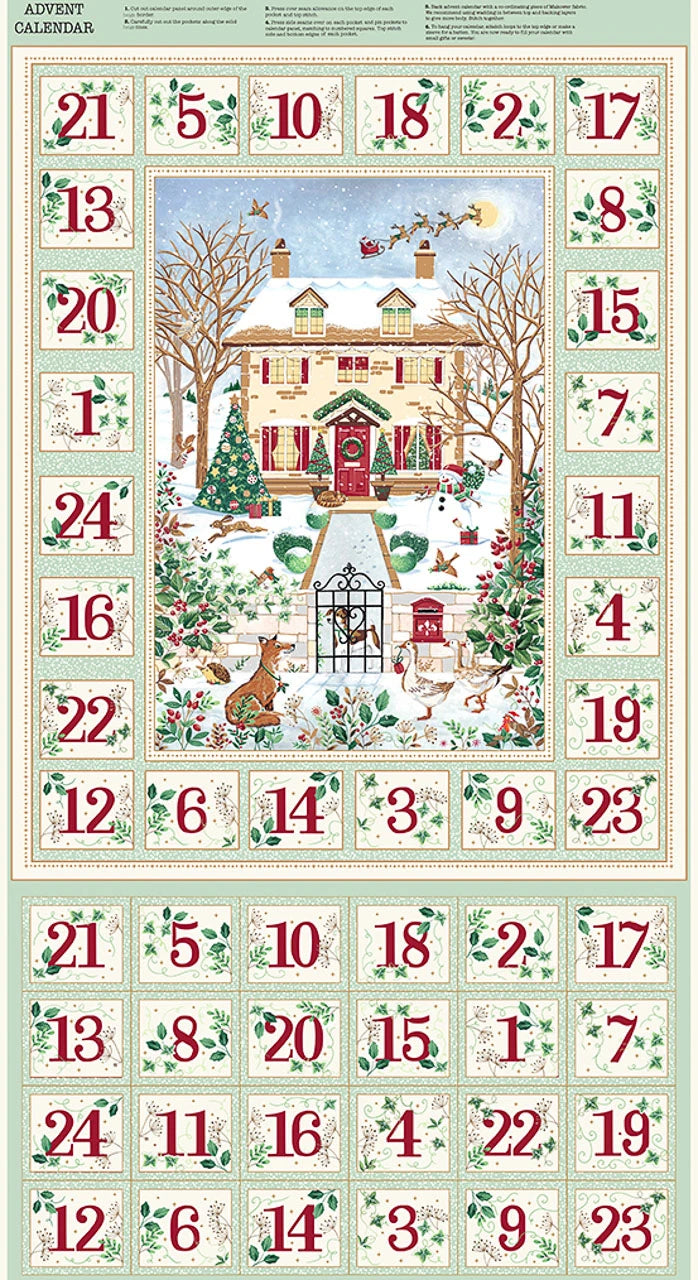 Makower | Advent Panel | County Christmas - Green