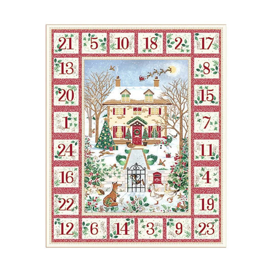 Makower | Advent Panel | County Christmas - Red