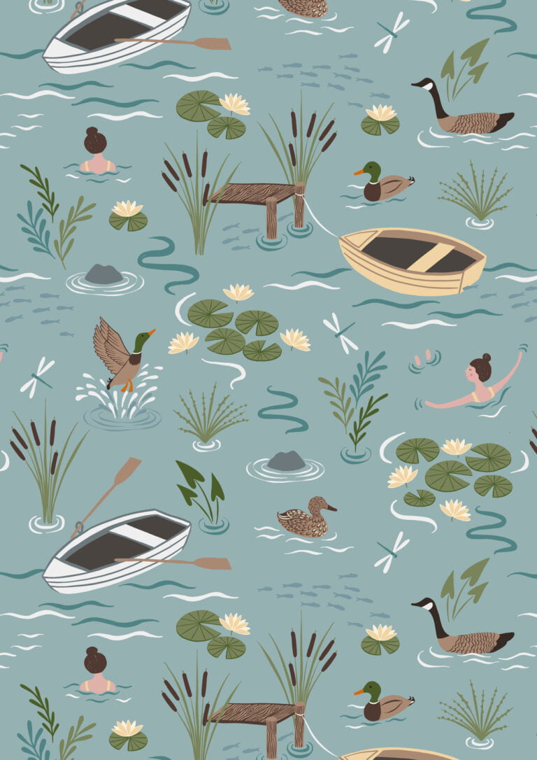 Lewis & Irene | On The Lake | A Dip In The Lake - Duck Egg Blue £7pm