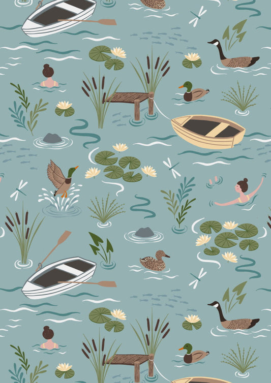 Lewis & Irene | On The Lake | A Dip In The Lake - Duck Egg Blue £7pm