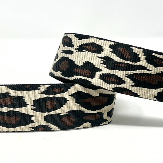 38mm animal Print Webbing - Natural