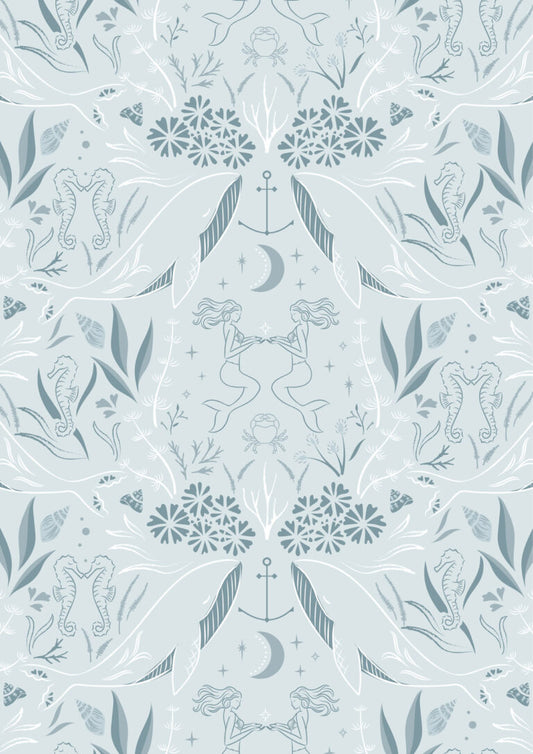 Lewis and Irene | Sound of The Sea | Enchanted Ocean - Sky Blue £7pm