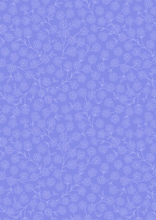 Lewis & Irene | Spring Flowers | Floral Vines - Cornflower blue £7pm