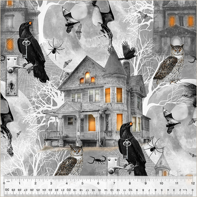 Wingham Fabrics | Full Moon | Fright Night - Shadow £16pm
