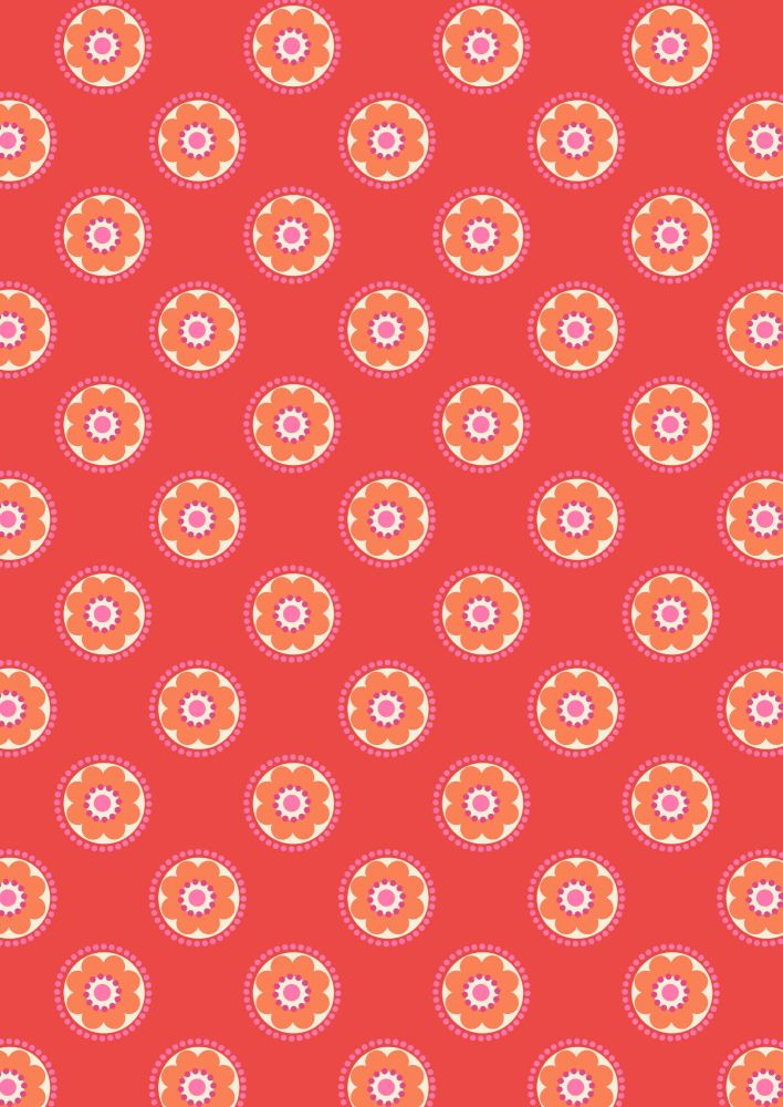 Lewis & Irene | Flower Child | Funky Daisy - red £7pm