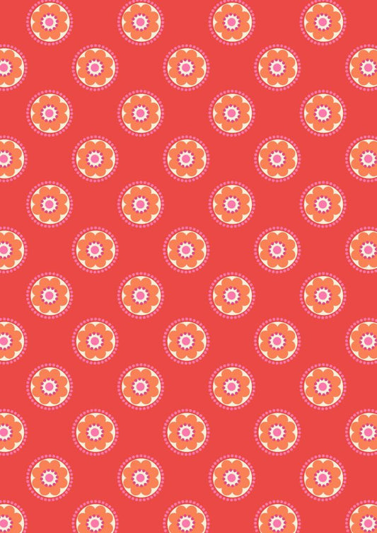Lewis & Irene | Flower Child | Funky Daisy - red £7pm