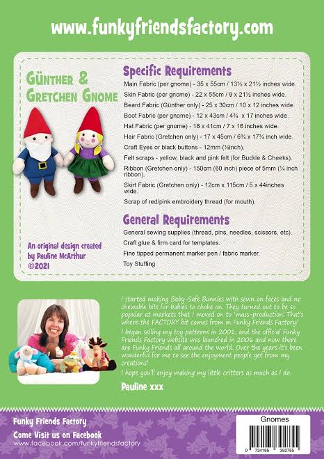 Funky Friends Factory | Gunther & Gretchen Gnome Pattern