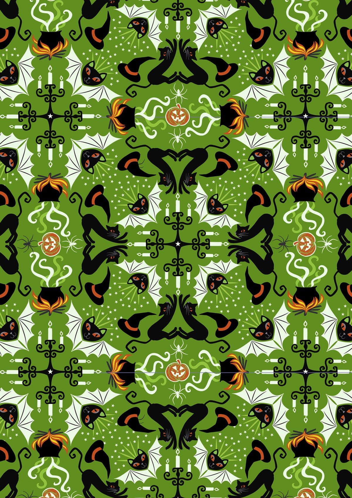 Lewis & Irene | Haunted House | Glow in the Dark | Hats, Cats & Bats -green £8pm