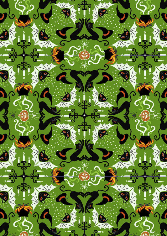 Lewis & Irene | Haunted House | Glow in the Dark | Hats, Cats & Bats -green £8pm