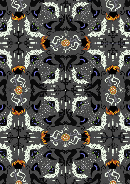 Lewis & Irene | Haunted House | Glow in the Dark | Hats, Cats & Bats - grey £8pm