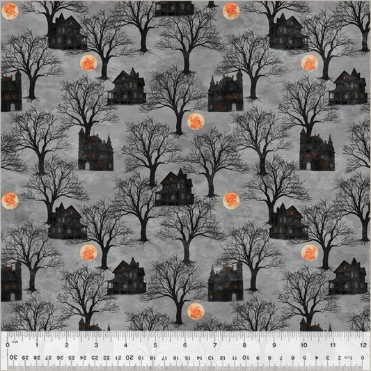 Wingham Fabrics | Full Moon | Haunted House - Shadow £16pm
