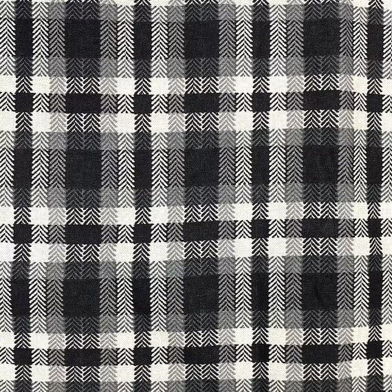 Cotton Craft | Herringbone Plaid Black £6pm