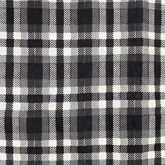 Cotton Craft | Herringbone Plaid Black £6pm