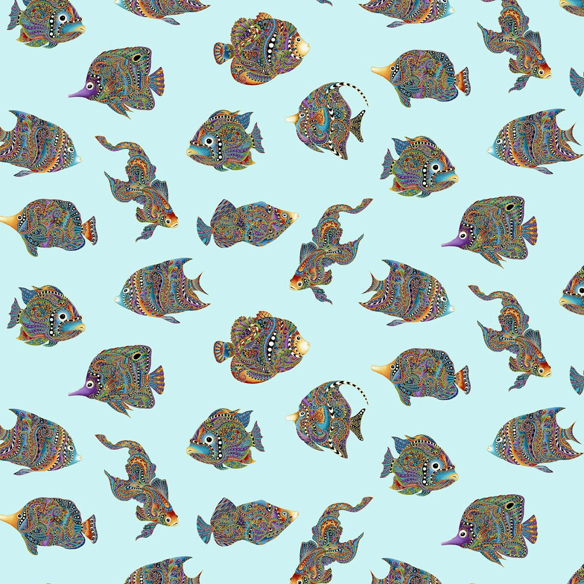Benartex | Hooked on Fish | Fish - Blue £10pm