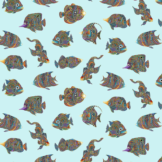 Benartex | Hooked on Fish | Fish - Blue £10pm
